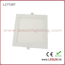 Plata / blanco 15W Square LED luz del panel cuadrado para el centro comercial LC7727t